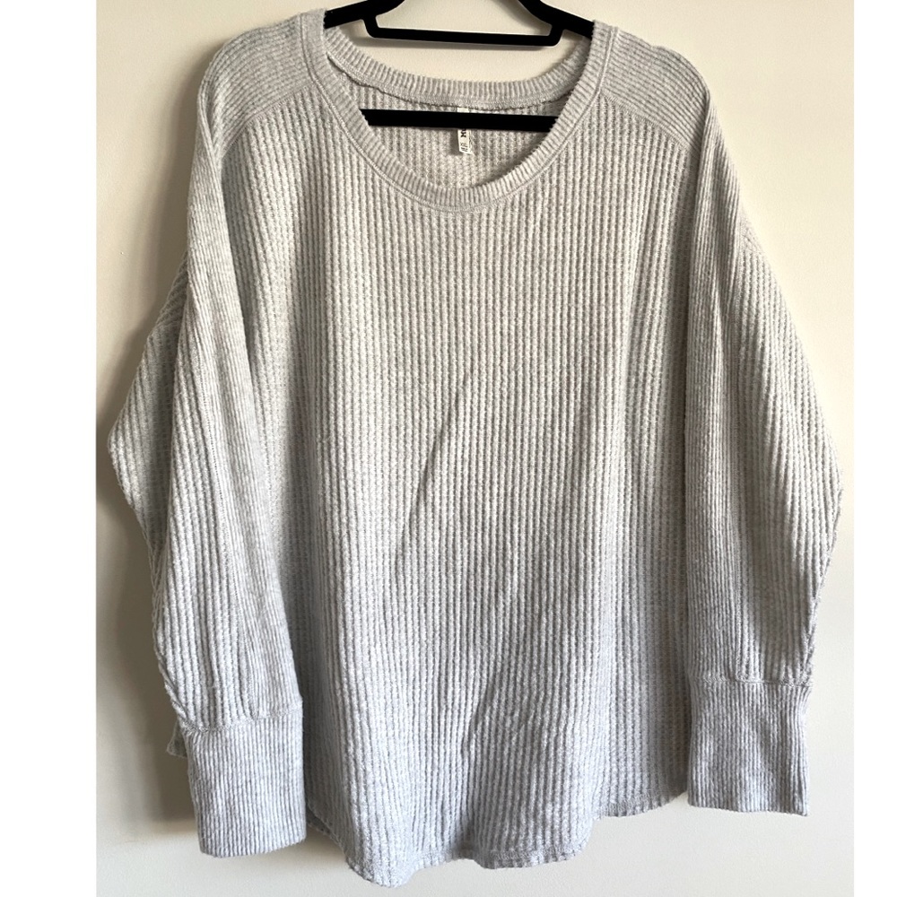 Mudd Grey Waffle Thermal Long Sleeved Top - Size XXL